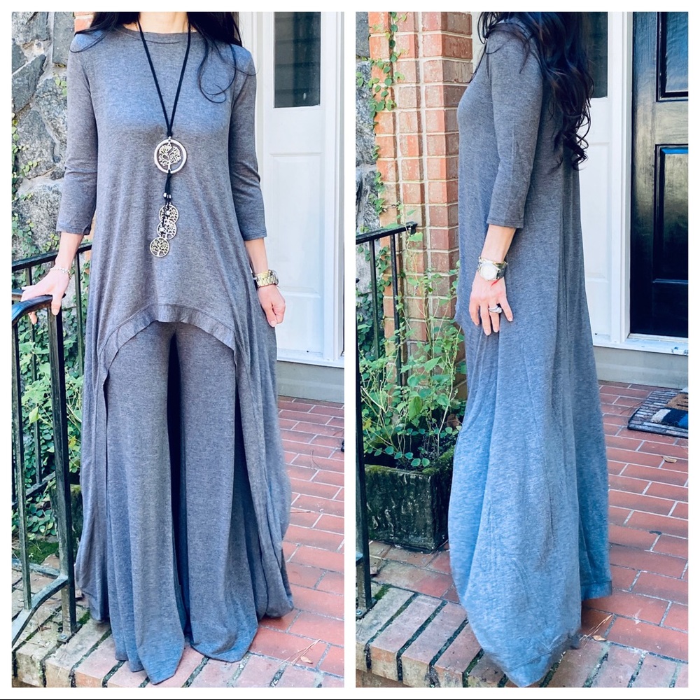 ✨LAST✨Best high low Charcoal grey tunic dress - Picture 2 of 11